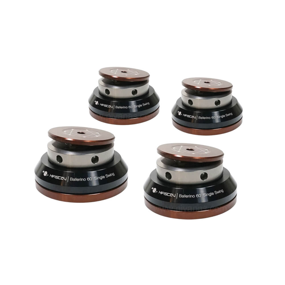 ฐานรองเครื่อง HIFISTAY : BALLERINO 60 SINGLE SWING (60 MM) SET OF 4 (BLACK/SILVER)